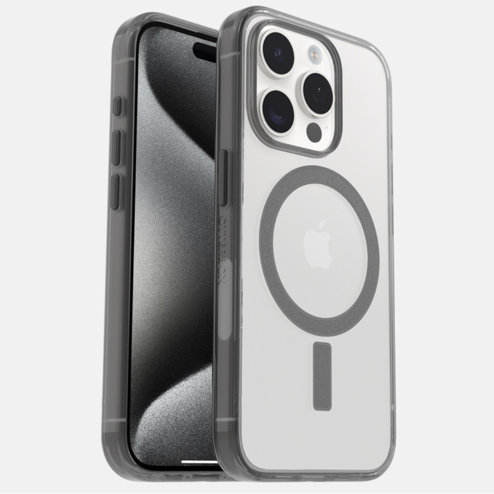 NWT 15 PRO MAX OTTER BOX LUMEN SERIES FOR MAGSAFE NARWAL GREY CLEAR CASE